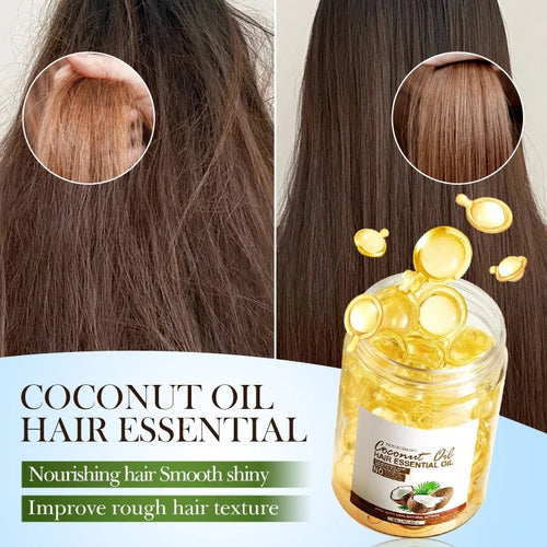 Hair Care Essential Oil Capsules Coconut Oil Nourishing Repair Rough Moisturize Hair Smooth Shiny Hair Care Conditioner Series